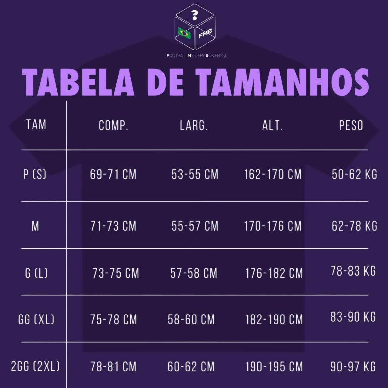 Guia de Tamanhos